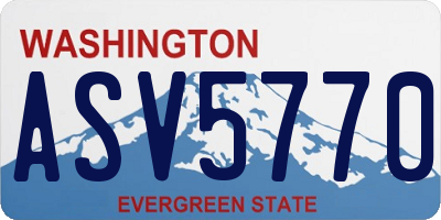 WA license plate ASV5770