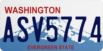 WA license plate ASV5774
