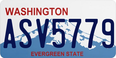 WA license plate ASV5779