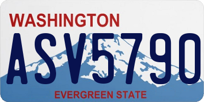 WA license plate ASV5790