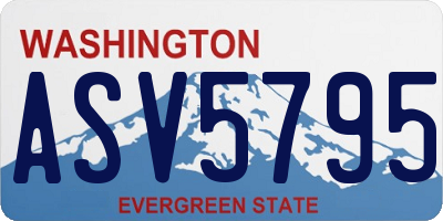 WA license plate ASV5795