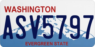 WA license plate ASV5797