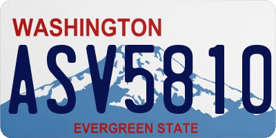 WA license plate ASV5810