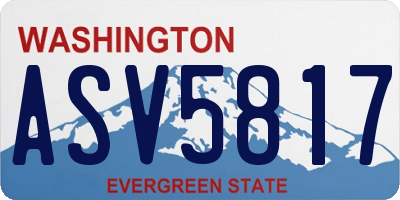 WA license plate ASV5817