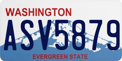 WA license plate ASV5879