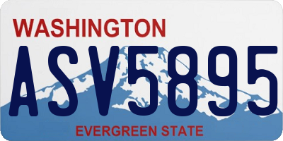 WA license plate ASV5895