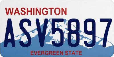 WA license plate ASV5897