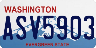 WA license plate ASV5903