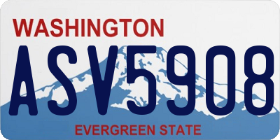 WA license plate ASV5908