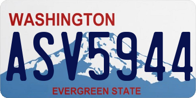 WA license plate ASV5944