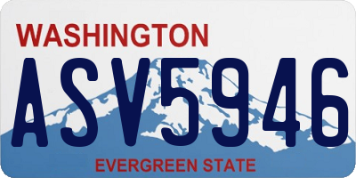 WA license plate ASV5946