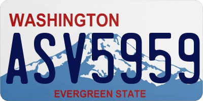 WA license plate ASV5959
