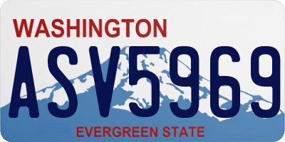 WA license plate ASV5969