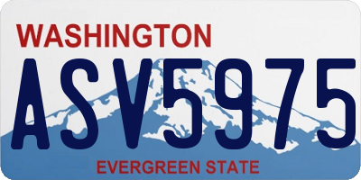 WA license plate ASV5975