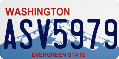WA license plate ASV5979