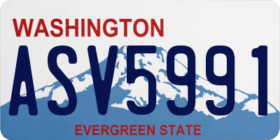 WA license plate ASV5991
