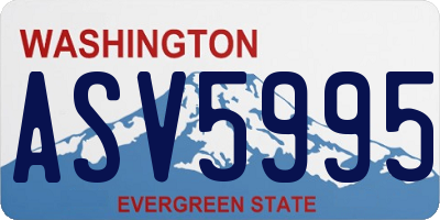 WA license plate ASV5995