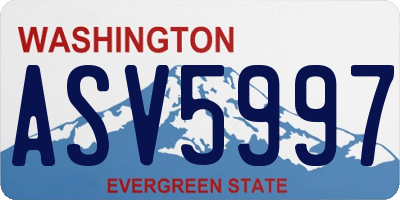 WA license plate ASV5997