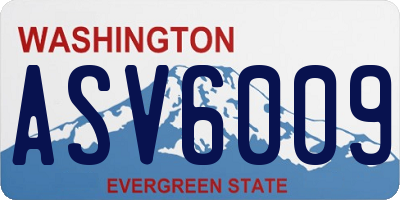 WA license plate ASV6009