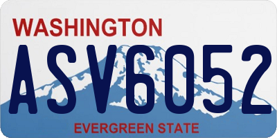 WA license plate ASV6052