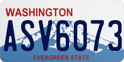 WA license plate ASV6073