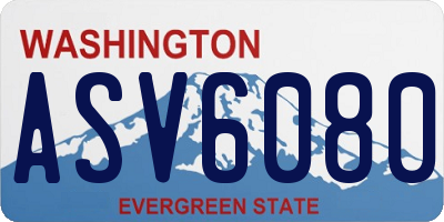 WA license plate ASV6080