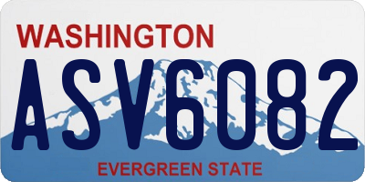 WA license plate ASV6082
