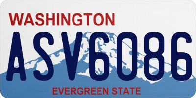 WA license plate ASV6086