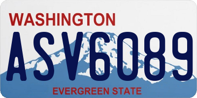WA license plate ASV6089