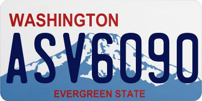 WA license plate ASV6090