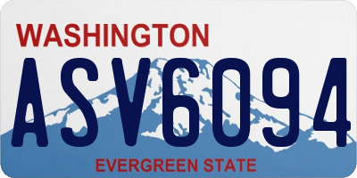 WA license plate ASV6094