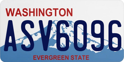WA license plate ASV6096