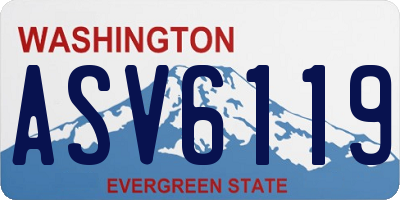 WA license plate ASV6119