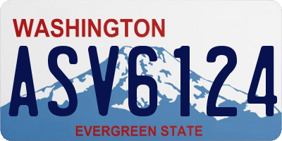 WA license plate ASV6124