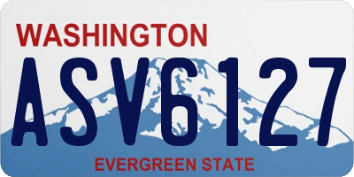 WA license plate ASV6127