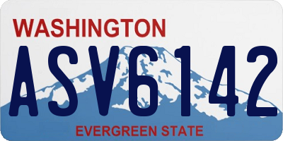 WA license plate ASV6142