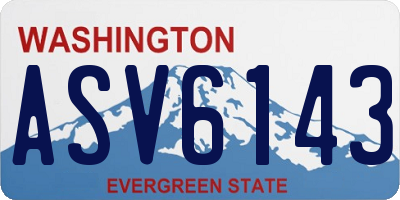 WA license plate ASV6143