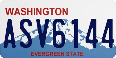 WA license plate ASV6144