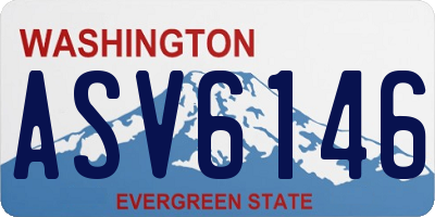 WA license plate ASV6146
