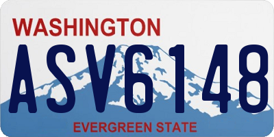 WA license plate ASV6148