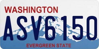 WA license plate ASV6150