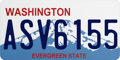 WA license plate ASV6155