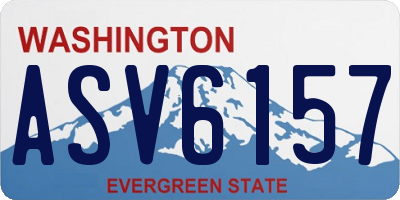 WA license plate ASV6157