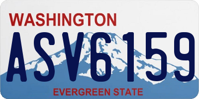 WA license plate ASV6159