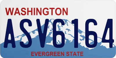 WA license plate ASV6164