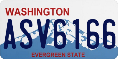 WA license plate ASV6166