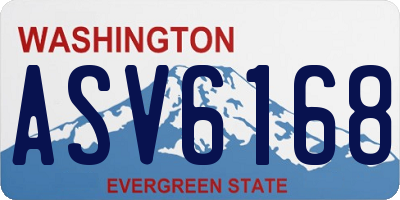 WA license plate ASV6168