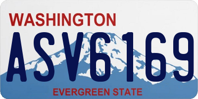 WA license plate ASV6169