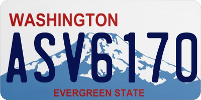 WA license plate ASV6170