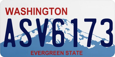 WA license plate ASV6173